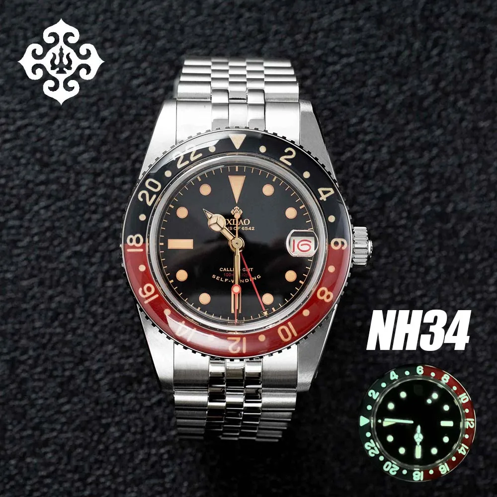 2024 IPOSE IX&DAO Fashion Classic Men\'s Automatic Mechanical GMT 904L Stainless steel Sapphire Waterproof Luminous Diving Watch