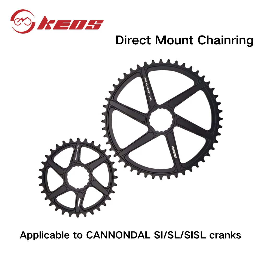 KEOS Direct Mount Narrow-Wide Chainring CNC Chainring AL7075 for CANNONDAL  SL SISL FSA Single Chainring 32-48T