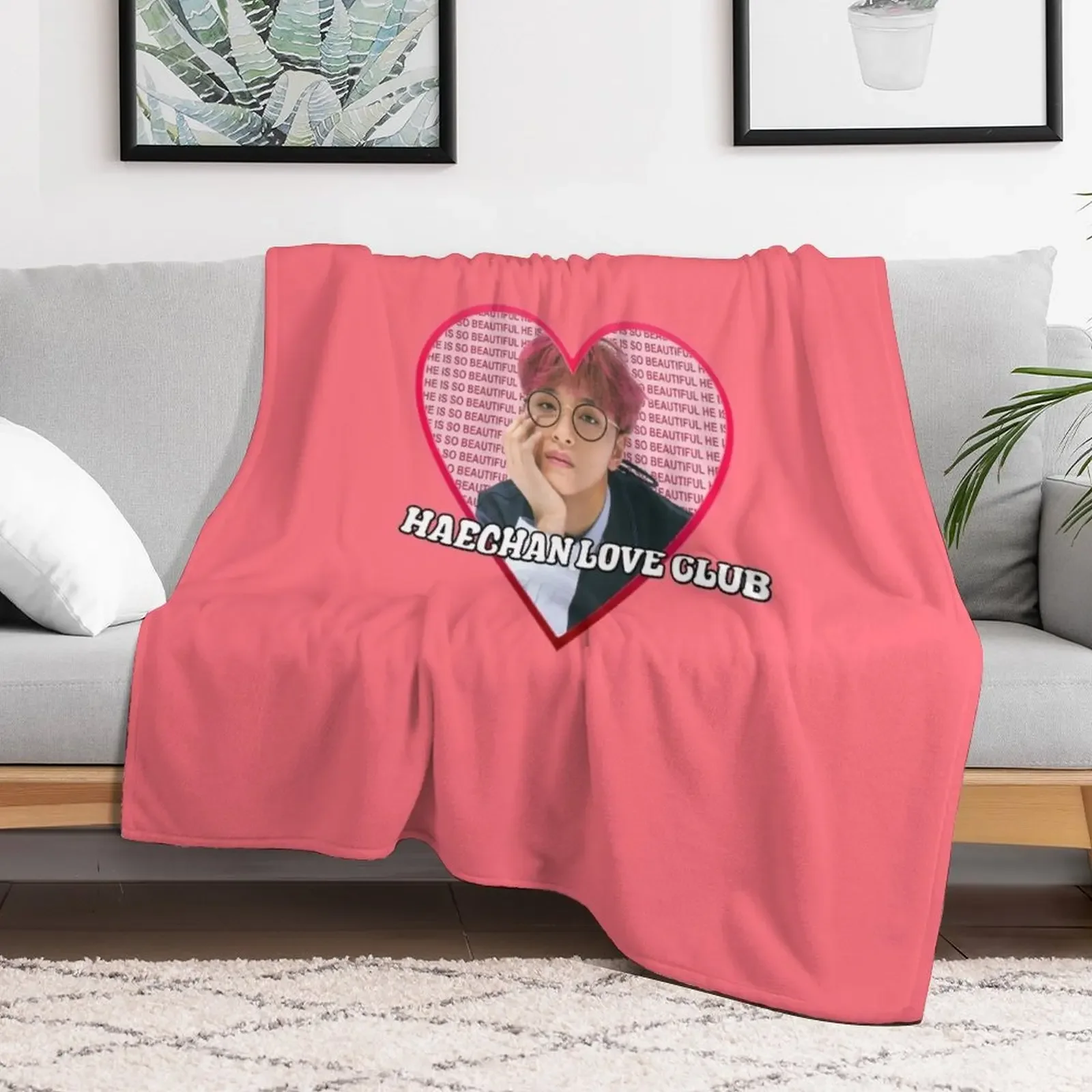 HAECHAN love club Throw Blanket Retros anime Blankets