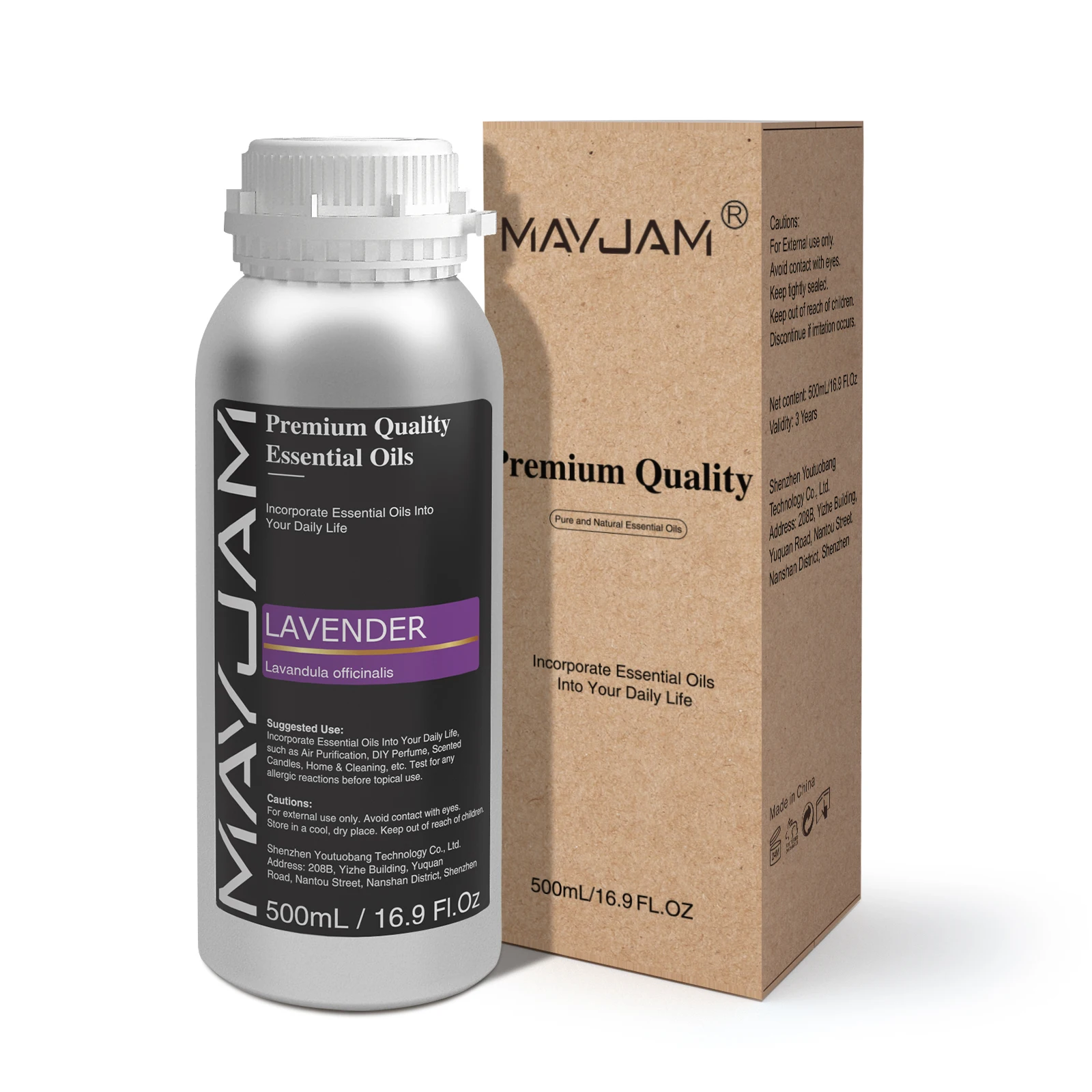 MAYJAM 500ML Pure Natural Essential Oil For Humidifier Diffuser Jasmine Lavender Vanilla Eucalyptus Bergamot Lemon Aroma Oils