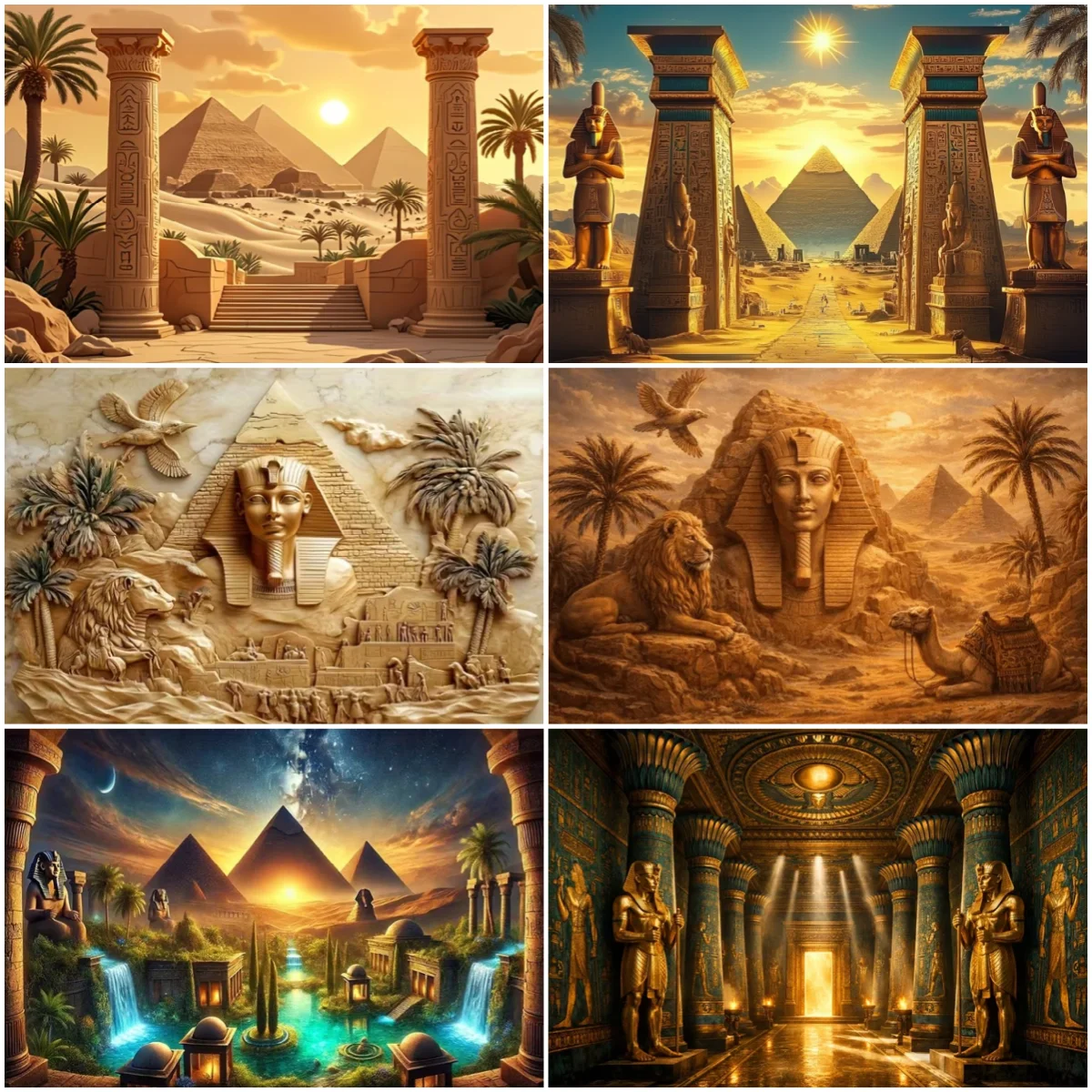 

Egyptian Pyramids Theme Background Pillars Desert Sphinx of Egypt Backdrop Home Decoration Portrait Photography Banner Prop Gift