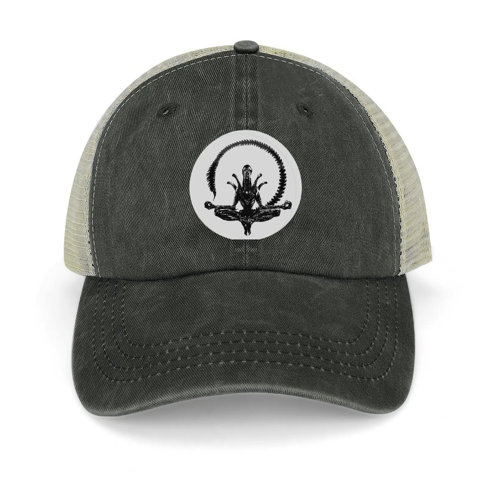 

meditating Xenomorph alien Baseball Cap Rave Kids Hat hiking hat Ladies Men's