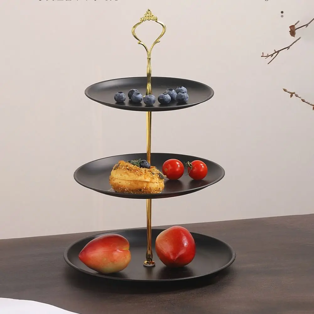 

Stainless Steel Fruit Tray Easy To Use 2/3 Layer Cake Dessert Tray Not Easily Deformed Multi-Function Dessert Display Holder