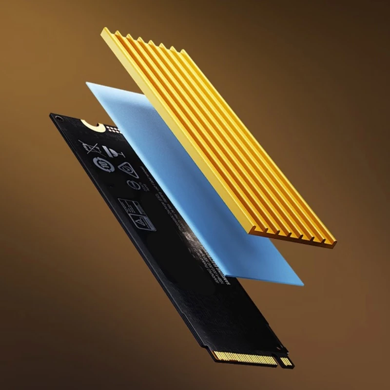 M.2 SSD NVMe Heat Sink M.2 2280 Hard Disk Copper Heatsink with Thermal Cooling HX5E
