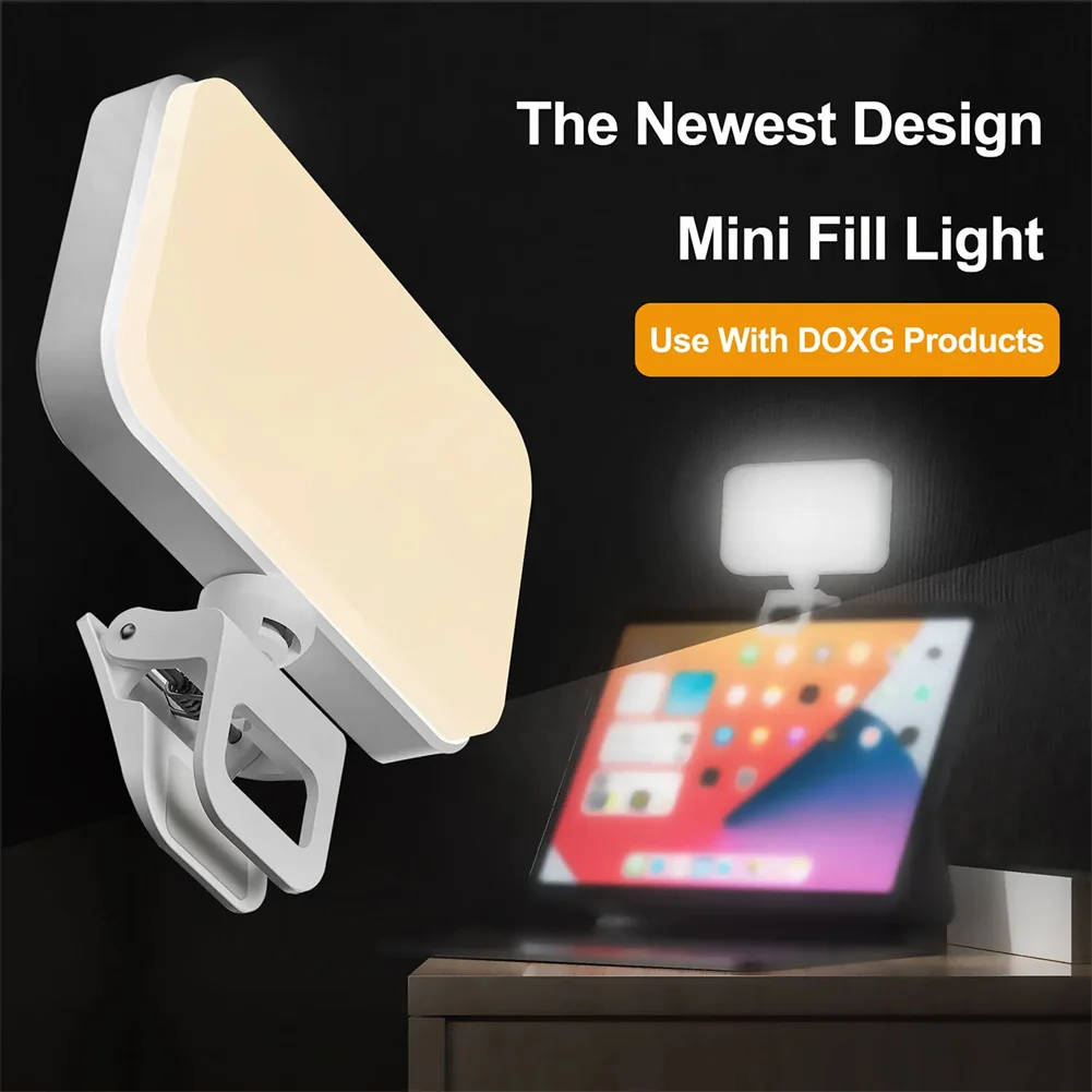 F6 Selfie Light Clip On Phone Light Adjusted 3 Light Modes Portable LED Fill Light For Mobile Phone Tablet Laptop Camera