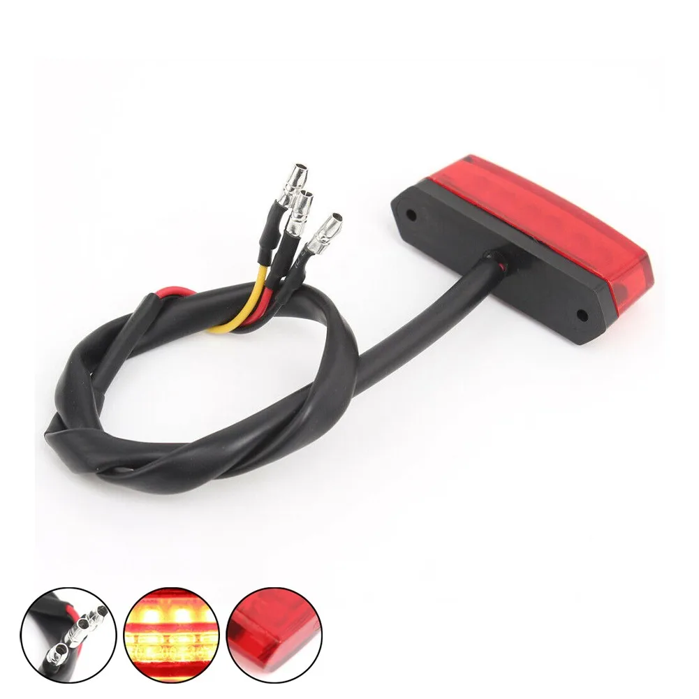 Plastic 6LED Tail Light Rear Red Running Stop 180 Degrees Of Visible Light 49*11*20.5mm 6pcs Brake Bright Lamp