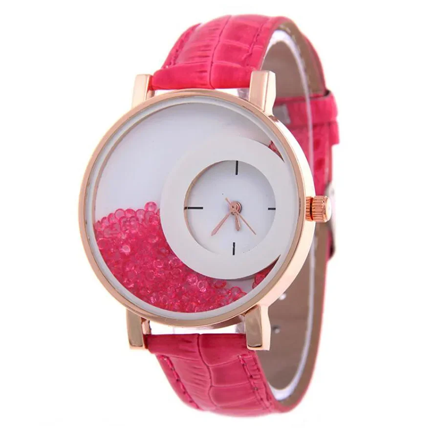 Fashionable Student Women's Belt Watch Digital Wristwatch 489 Ladies Leather Strap Watch Movement Timepiece