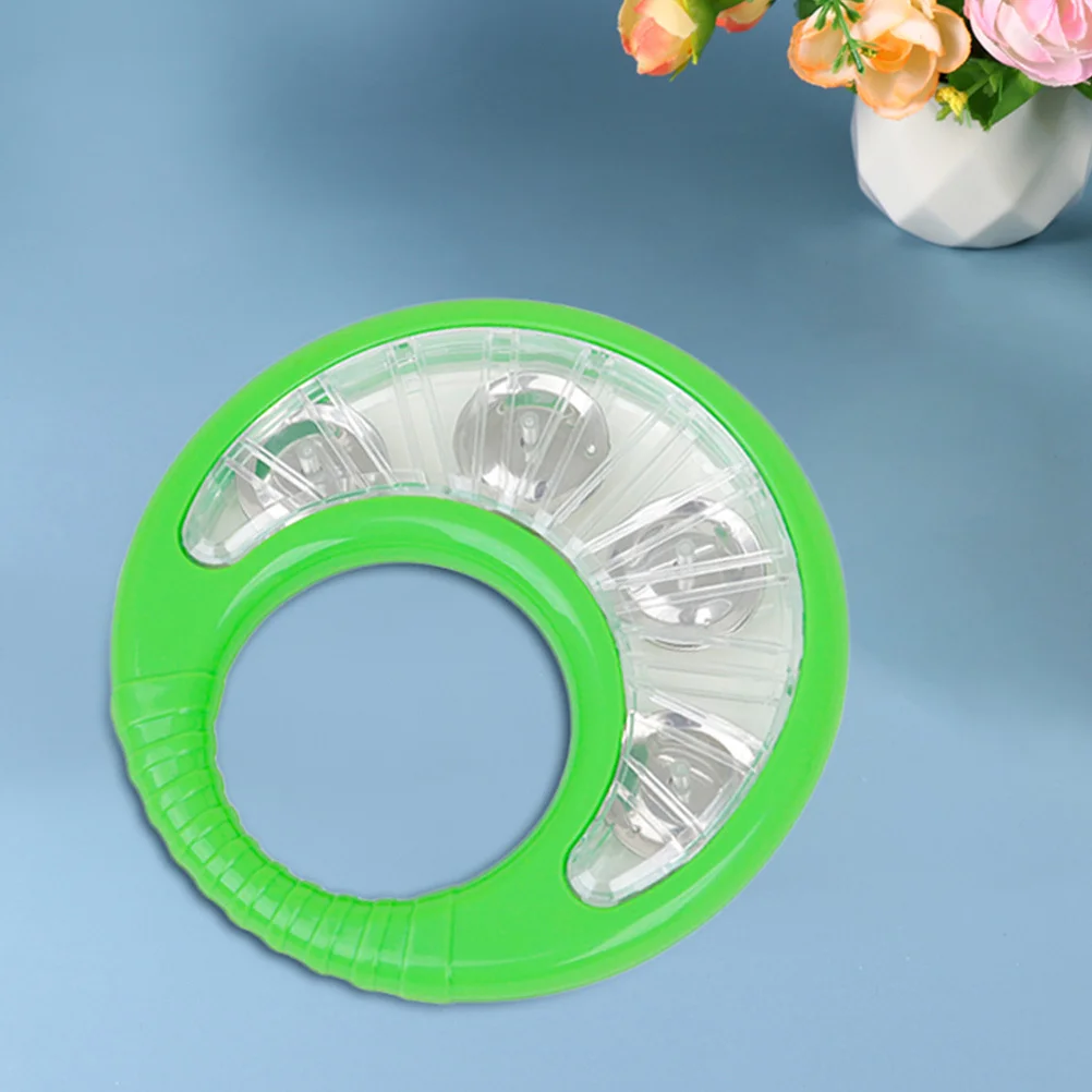 زهرة طبل دائرة Handbell Plaything Abs مادة سميكة خدمة طويلة الحياة سبائك الألومنيوم جرس صوت واضح