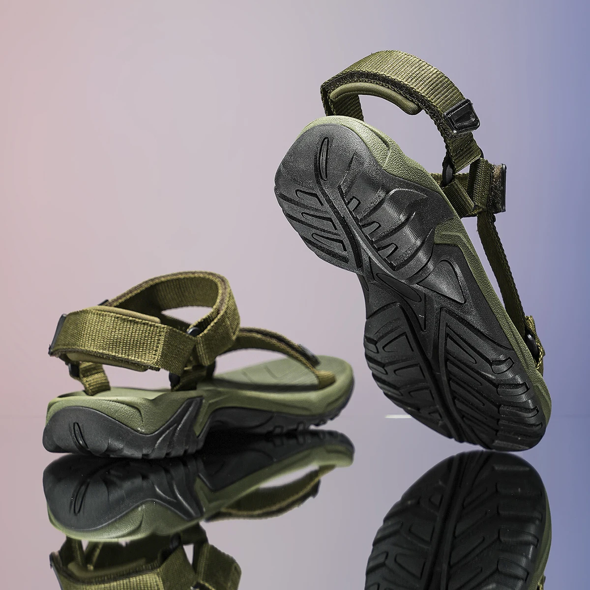 Herren Casual Sport-Sandalen Outdoor-Wandersandalen Komfortable Rutschfeste Strand- und Trekking-Sandalen Übergröße Verstellbar – Detail 5