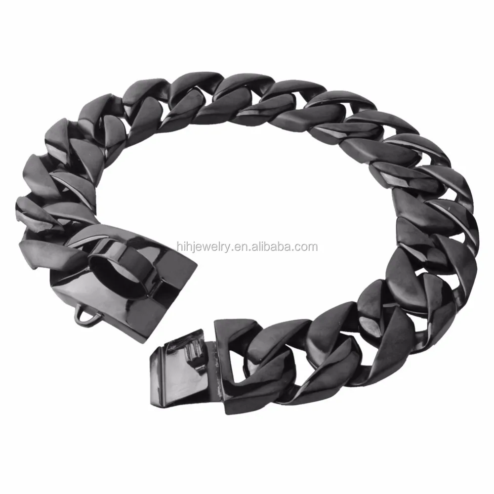 Pet product 32mm  strong stainless steel high quality black dog choke chain collars