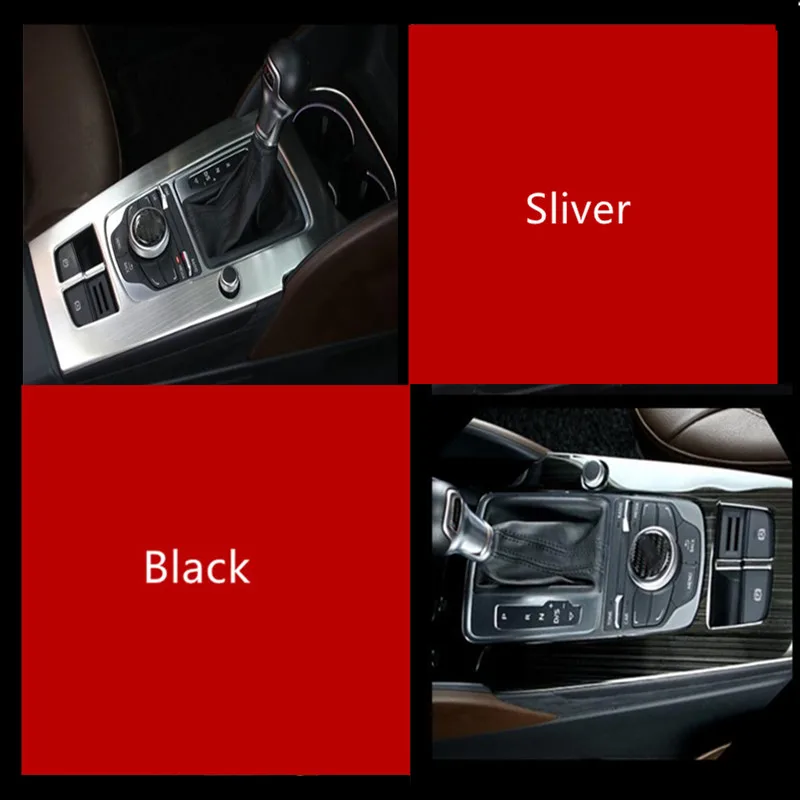 Stainless Steel Center Consoel Gear Shift Cover Trim For Audi A3 8V 2013-2018 Car Door Audio Speaker Frame Decoration Decals