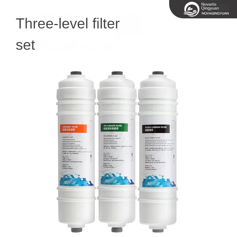 Sostituzione del filtro dell'acqua da 10 pollici, cotone PP, rimozione del filtro dell'acqua a carbone attivo T33 The Cholorine, sistema di filtraggio dell'acqua