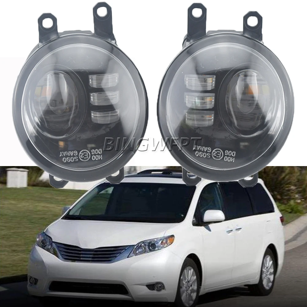 Brandnew Fog Lights Lamps For Toyota Sienna 2011-2017 Double LED Headlight Fog Light Headlights Foglights 5212808030 5212708030