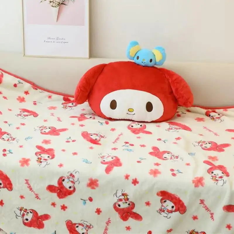 Sanrio Kurome Kawaii Sofa Ornaments Dolls Blanket Bed Cushions Pillow Toys Girlfriend Children Christmas Daily Gifts