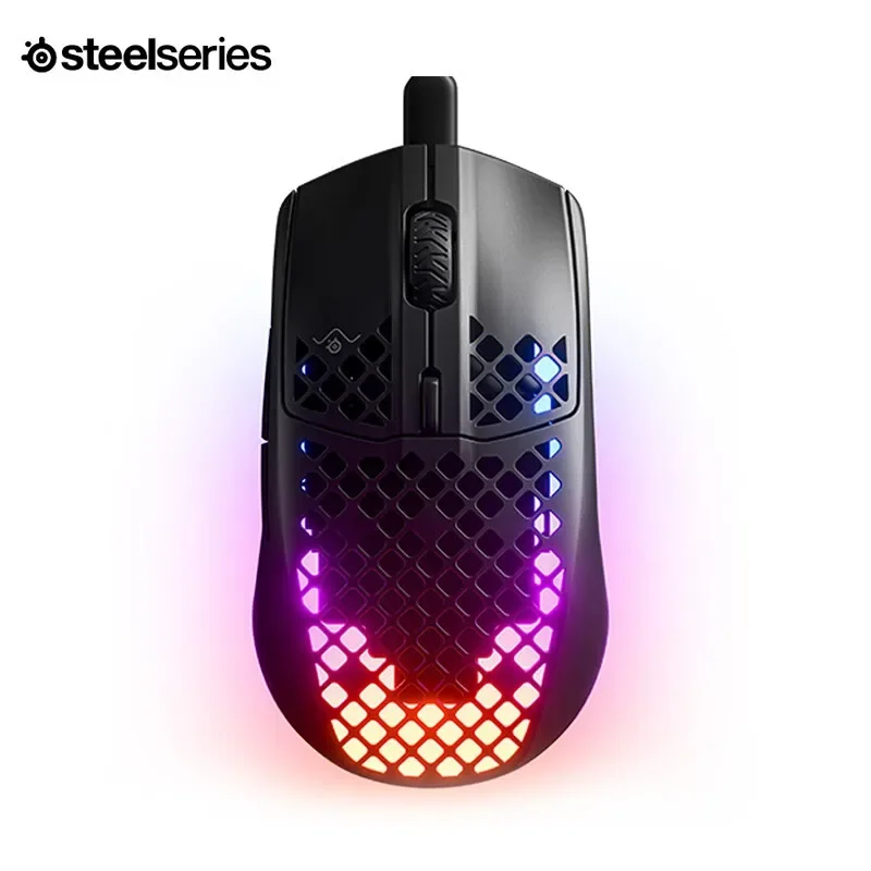 SteelSeries Aerox3 Cave Mouse Wired Gaming 59g Lightweight Skeleton Matte Finish Esport Office Ergonomic Optical computer games