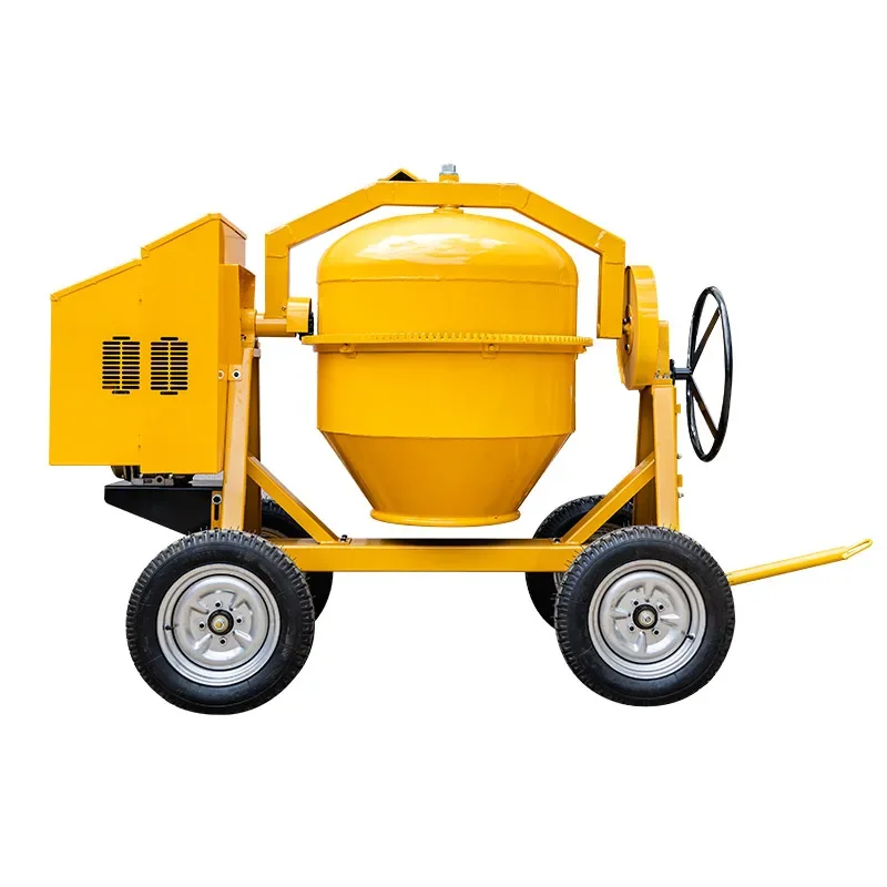 350L 400L 500L 600L 4wheel Steel portable electric concrete cement mixer for building tools