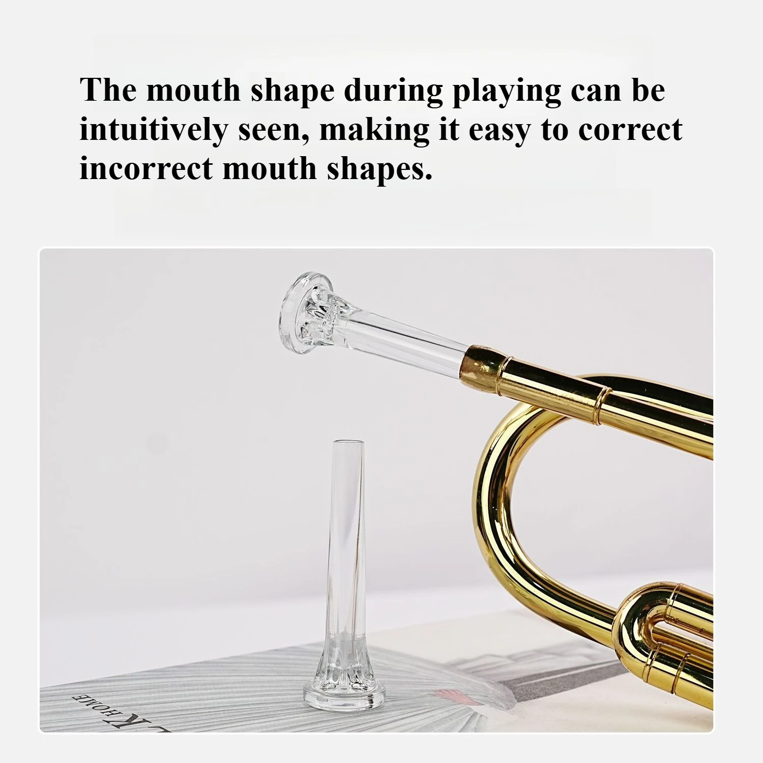 Transparent small mouthpiece 7C 3C, allows viewing and understanding of playing posture during performance, accessories