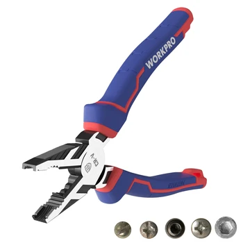 WORKPRO 8 인치 나사 추출기 플라이어 콤비네이션 플라이어, 스트리핑 나사 제거 도구, 라인맨 플라이어, 손상된 나사 빠른 제거