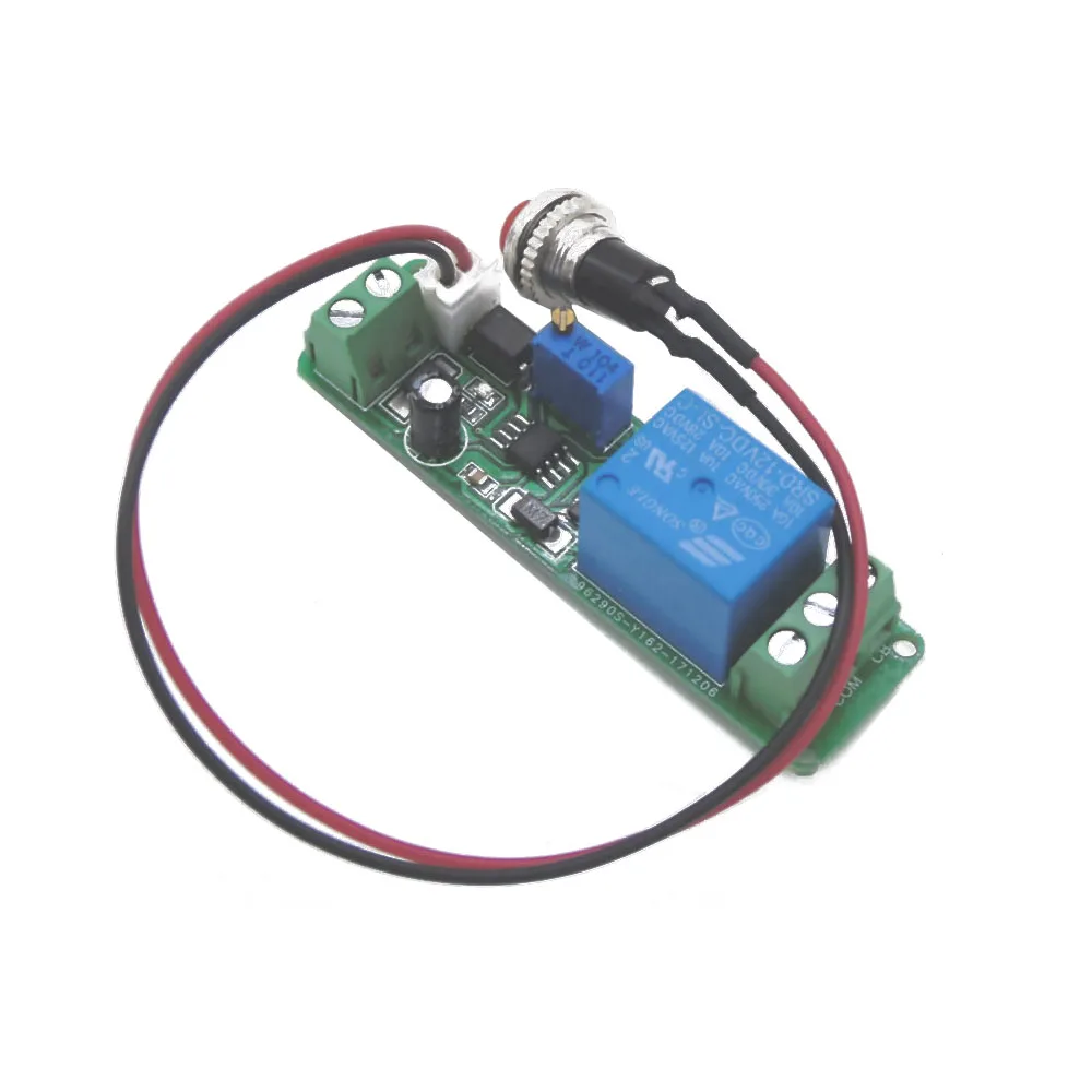 DC 12V Timing Timer Delay Turn OFF Relay Module 1~10s Time Adjustable Relay with Indicator Light External Trigger Delay Switch