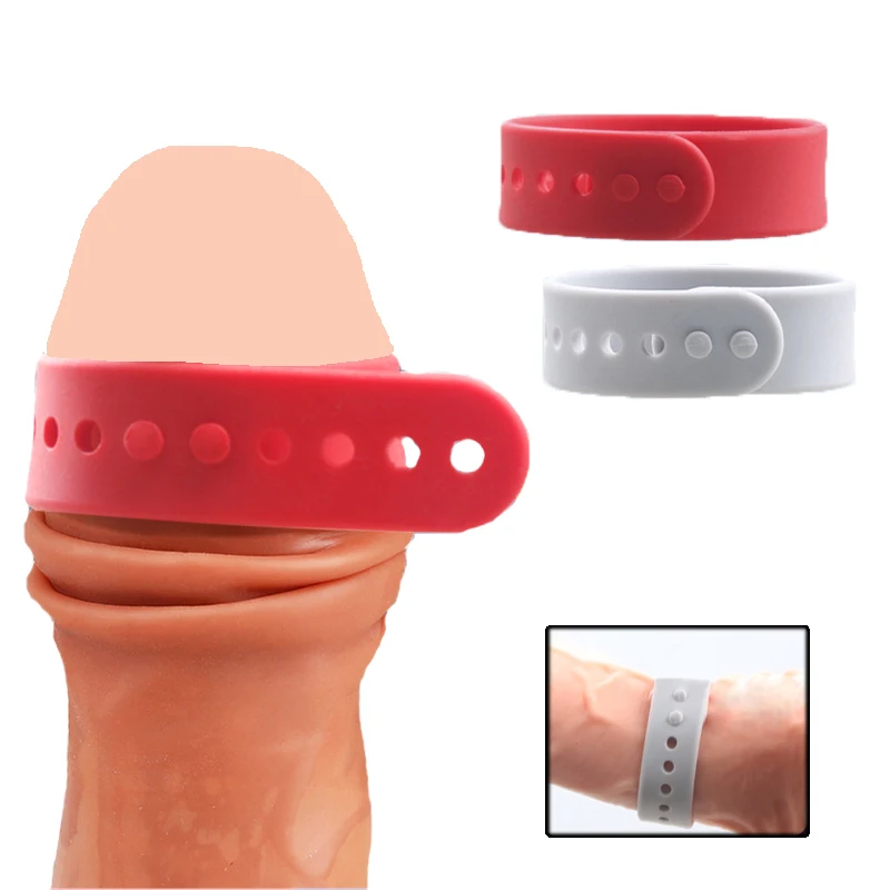 Adjustable Silicone Penis Ring for Men Glans Foreskin Resistance Cock Ring Correction Belt Adult Sex Toys Ring for Male Cockring