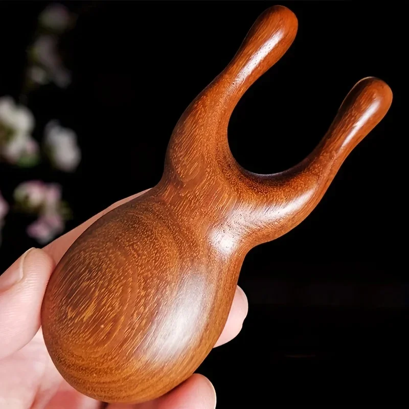 1/2Pcs Wooden Gua Sha Facial Tools Head Massager Sandalwood Wood Massage Tool for Face Nose Eye Wood Massage Acupressur Tools - view 6