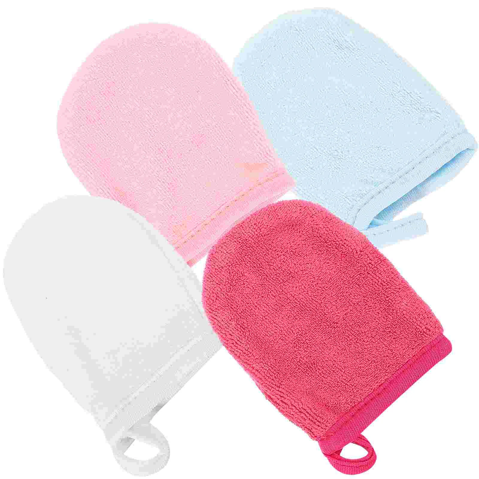 Guantes de microfibra para limpieza Facial, manoplas reutilizables para quitar maquillaje, cuidado de la piel