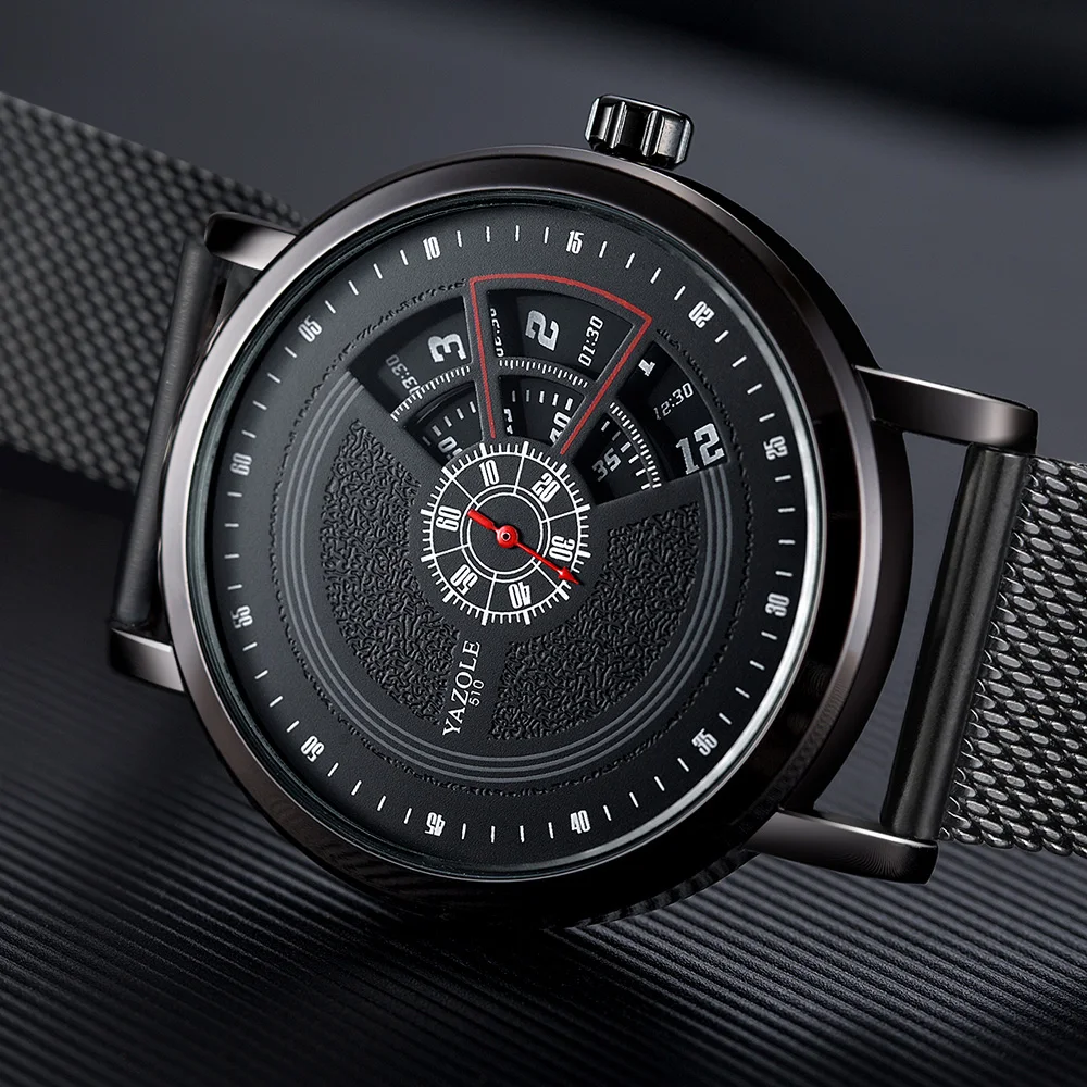 UTHAI CQ57 Креативный дизайн для отдыха и модных мужских часов с поворотным столом, кварцевые часы, спортивные часы, подарочные часы для мужчин