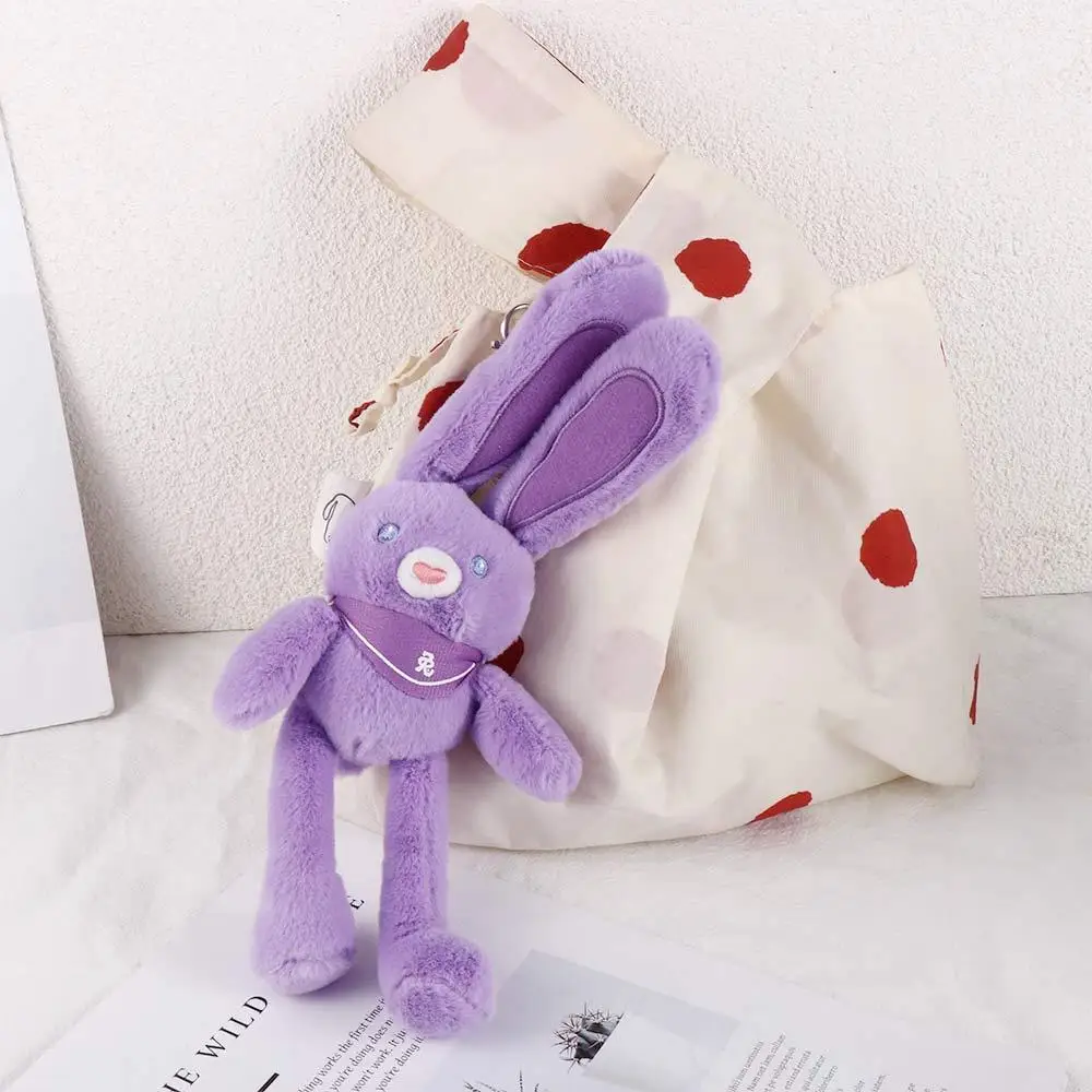 Bibelot tirant lapin porte-clés cartable pendentif en peluche lapin porte-clés porte-clés tirant lapin en peluche jouets animaux en peluche