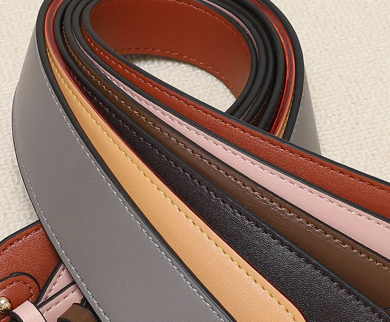 61CM PU Leather Bag Strap Accessories For Handbags Shoulder Bag Strap 4CM Wide Handbag Handles Replacement Belt Bag Handle Strap