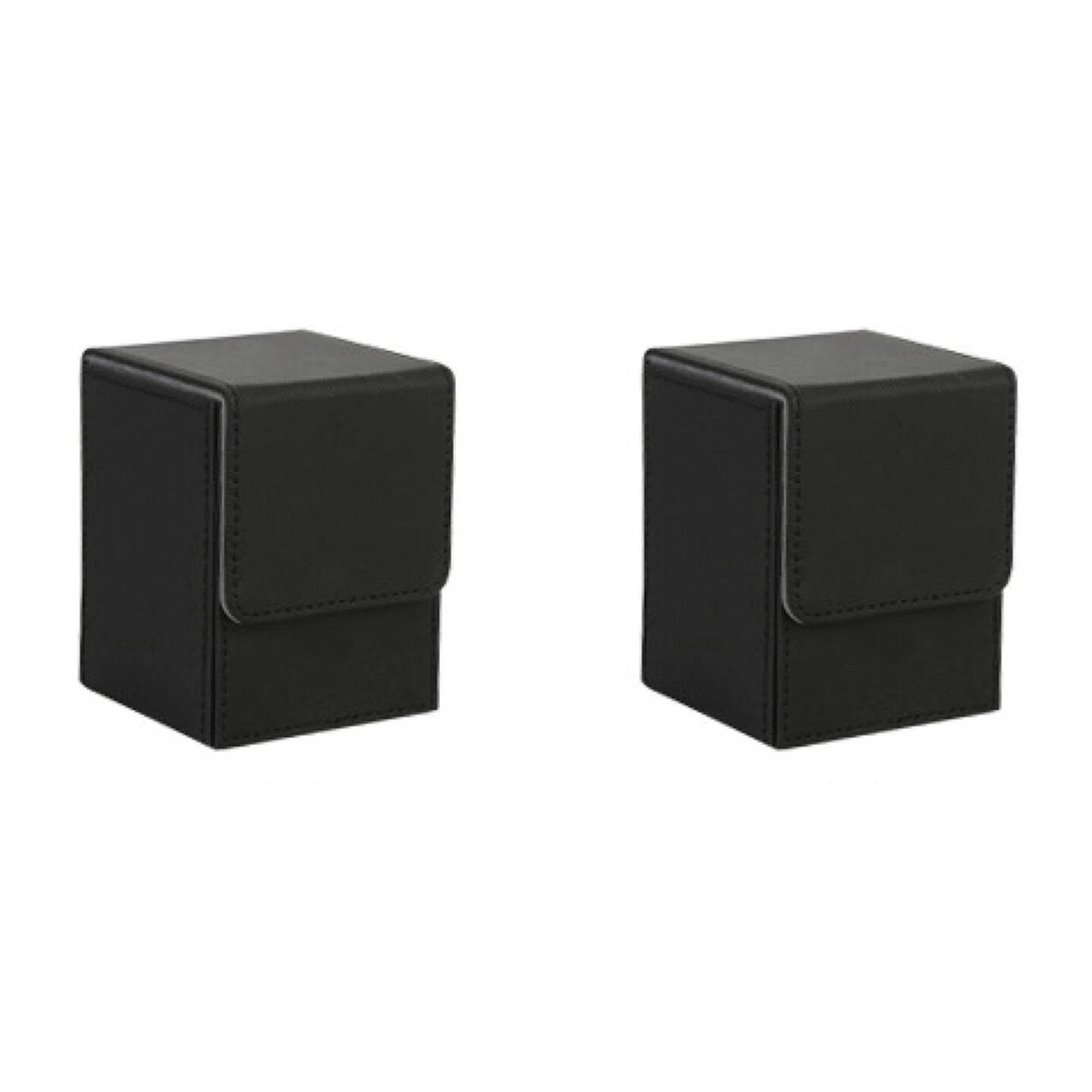 Exquisite-2X Card Case Deck Box Sleeved Cards Deck Game Box For Yugioh MTG Binders: 100+, Black