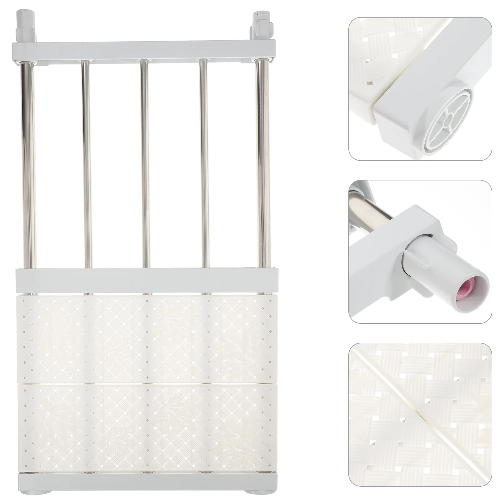 

Retractable Wardrobe Partition Shelf Strong Plastic Storage Rack Easy Install Bathroom Bedroom Closet Organizer Space