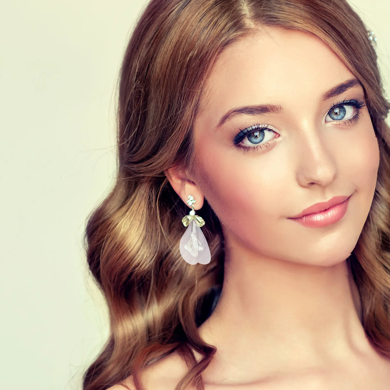 

100Pcs Exquisite White Dragonfly Wing Charms Lightweight Soft Elegant DIY Pendant Earring Necklace Craft Supplies Jewelry Making