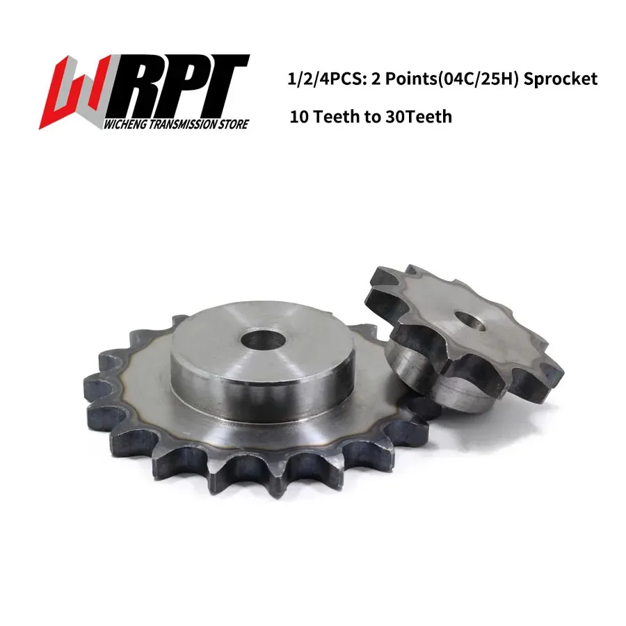 

2 Points 04C Small Sprocket 25H Drive Sprocket Table Wheel 10-30 Tooth Industrial Sprocket Wheel Motor Chain Drive Pitch 6.35mm