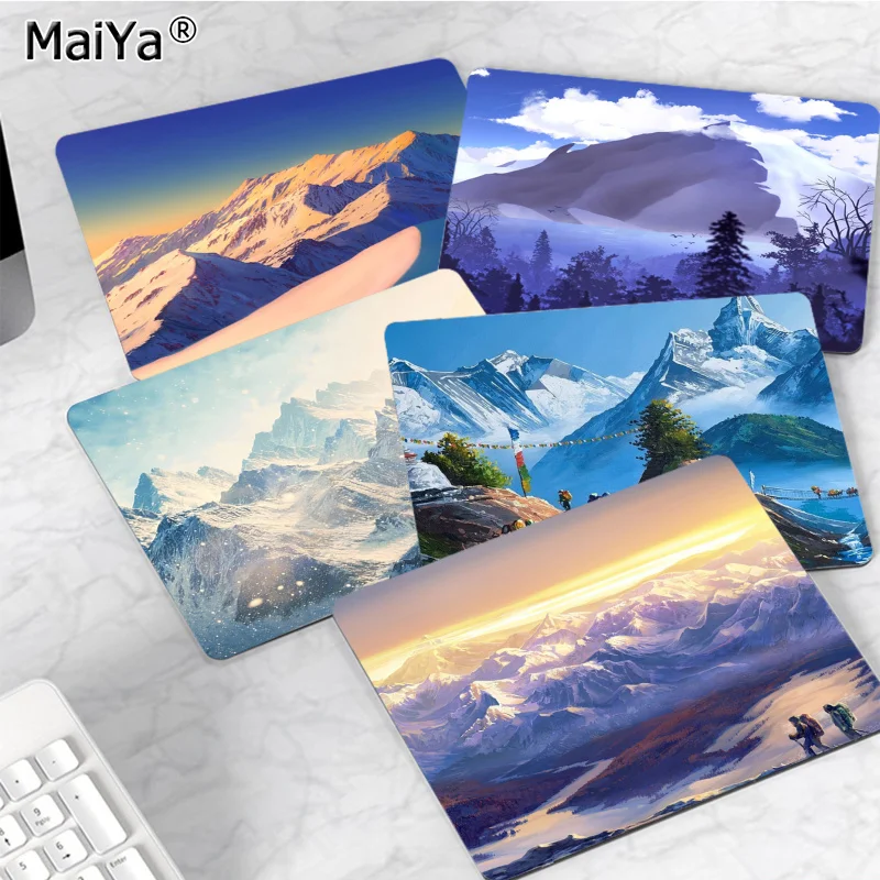 Snowy Mountain Animation Cabinet Gaming Computer Laptop Desk Mat Mouse Pad Mouse Mat Notbook Padmouse Desk Play Mats