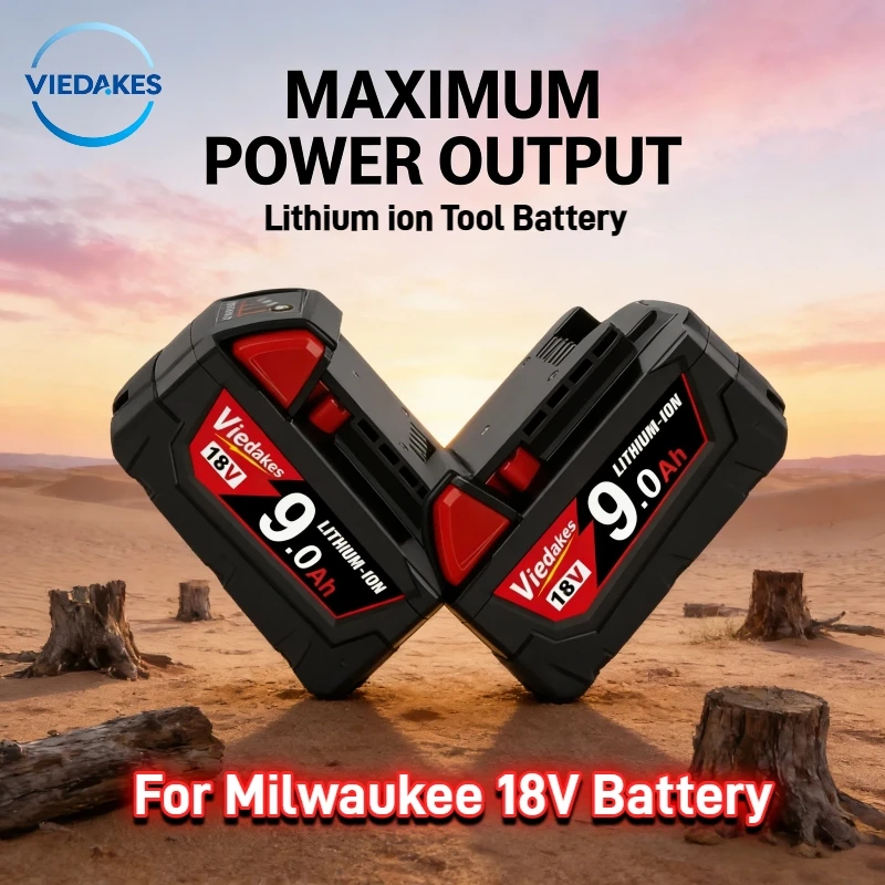 

For Milwaukee 18V Battery 9.0Ah Rechargeable Lithium-ion Battery, for M18 48-11-1850 48-11-1860 2604-20 Series Tools