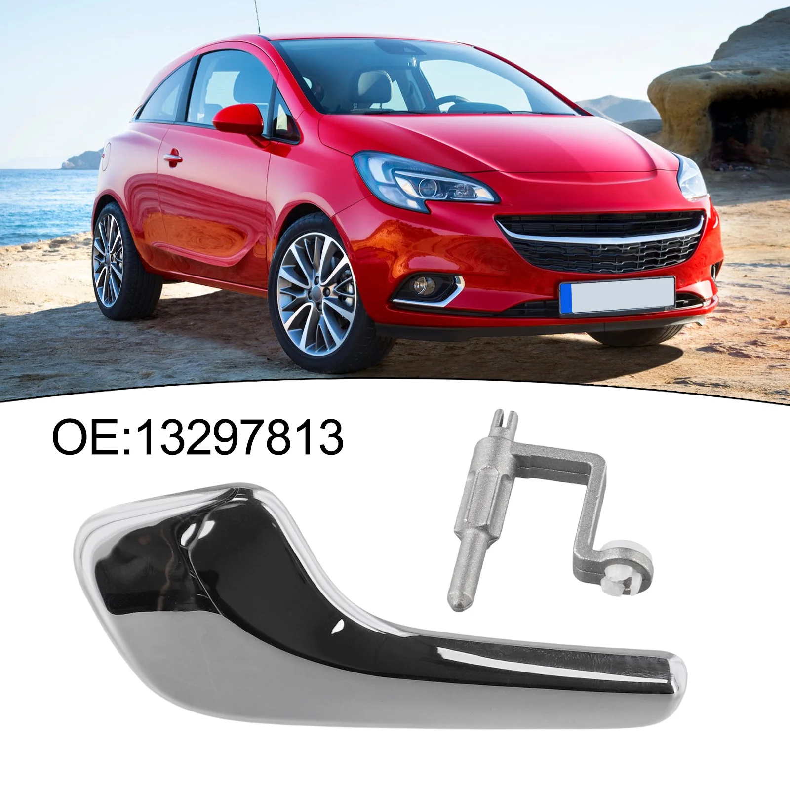Car Left Right Interior Door Handle FOR VAUXHALL For OPEL For CORSA For CORSA VAN For CORSA D 2006-2014 LHD VEHICLES ONLY