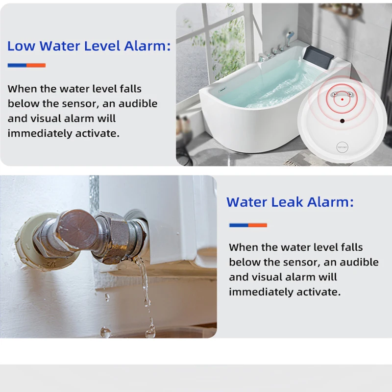 مستشعر الفيضانات Tuya WiFi مع تطبيق Smart Life، كشف تسرب المياه، إنذار الصوت العالي، المراقبة عن بعد وتنبيه الاتصال #6