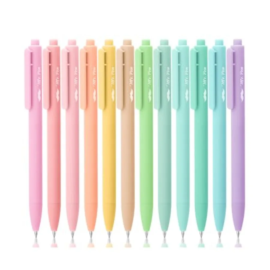 

Retractable Gel Pens,,Assorted Color Ink, Fine Point 0.5mm, Fast Dry, Smooth Writing, Cute Pens for Drawing, Writing Planner an