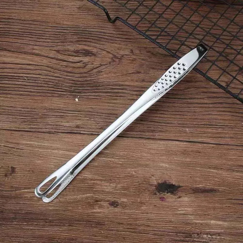 

2pcs Stainless Steel Barbecue Clip Food Clamp Tongs Bread Clips Kitchen Gadgets Ergonomic Handle Multifunctional Cooking Tool