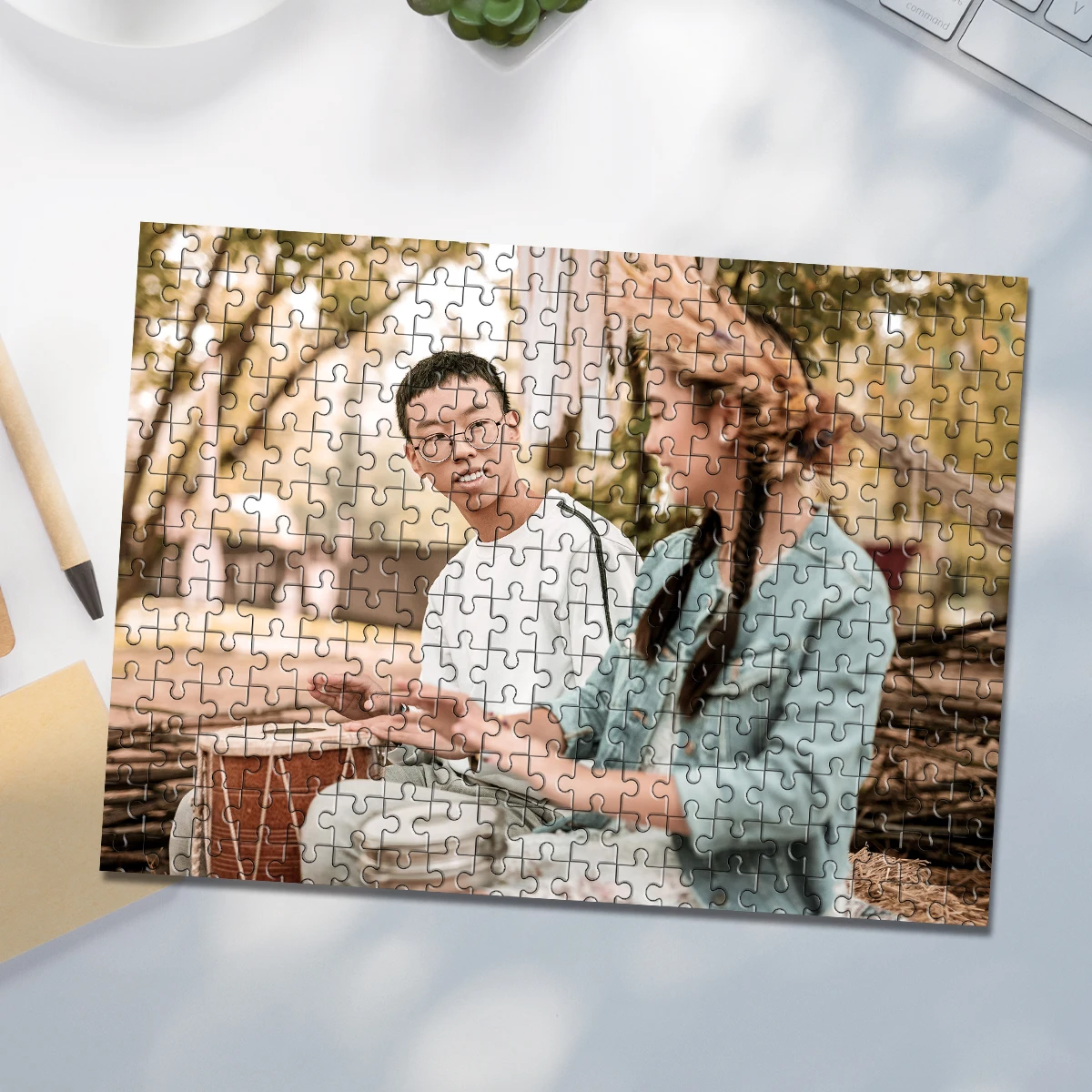 ตัวต่อภาพถ่ายแบบกำหนดเอง 35/300/500/1050 ชิ้น ของขวัญที่ระลึกสำหรับคู่รัก หรือของขวัญสำหรับโอกาสพิเศษ ตกแต่งห้อง ของตกแต่งสวยงาม