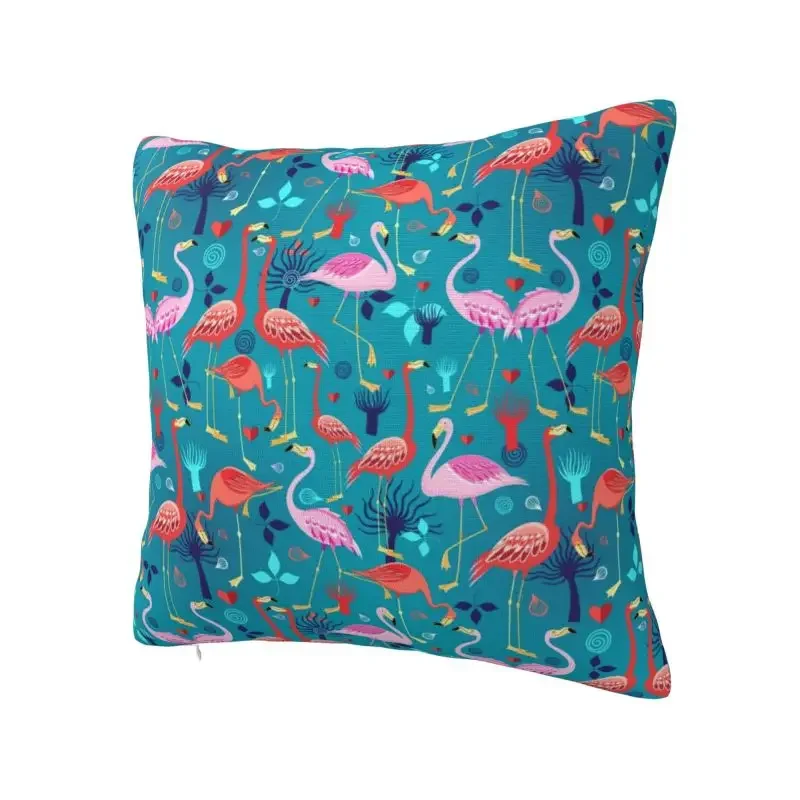 Beautiful Flamingo Pattern Modern Throw Pillow Covers Home Decorative Animal Bird Cushion