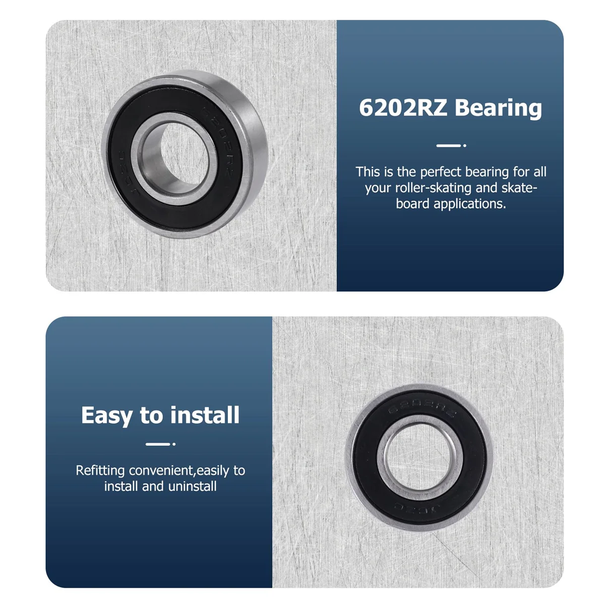 A44TReplacement 6202RZ Roller-Skating Deep Groove Ball Bearing 35x15x11mm