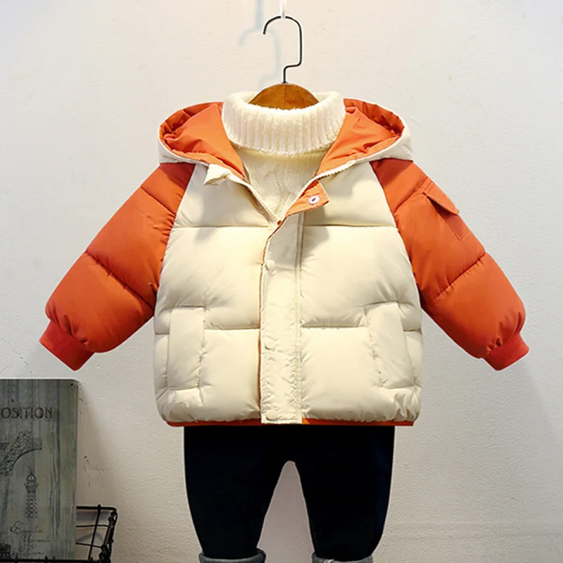 

Children Casual Down Coats Boys Girls Warm Outerwear Kids Autumn Winter Trends Jackets Baby Fashion Hooded Overcoat 2-6 Years