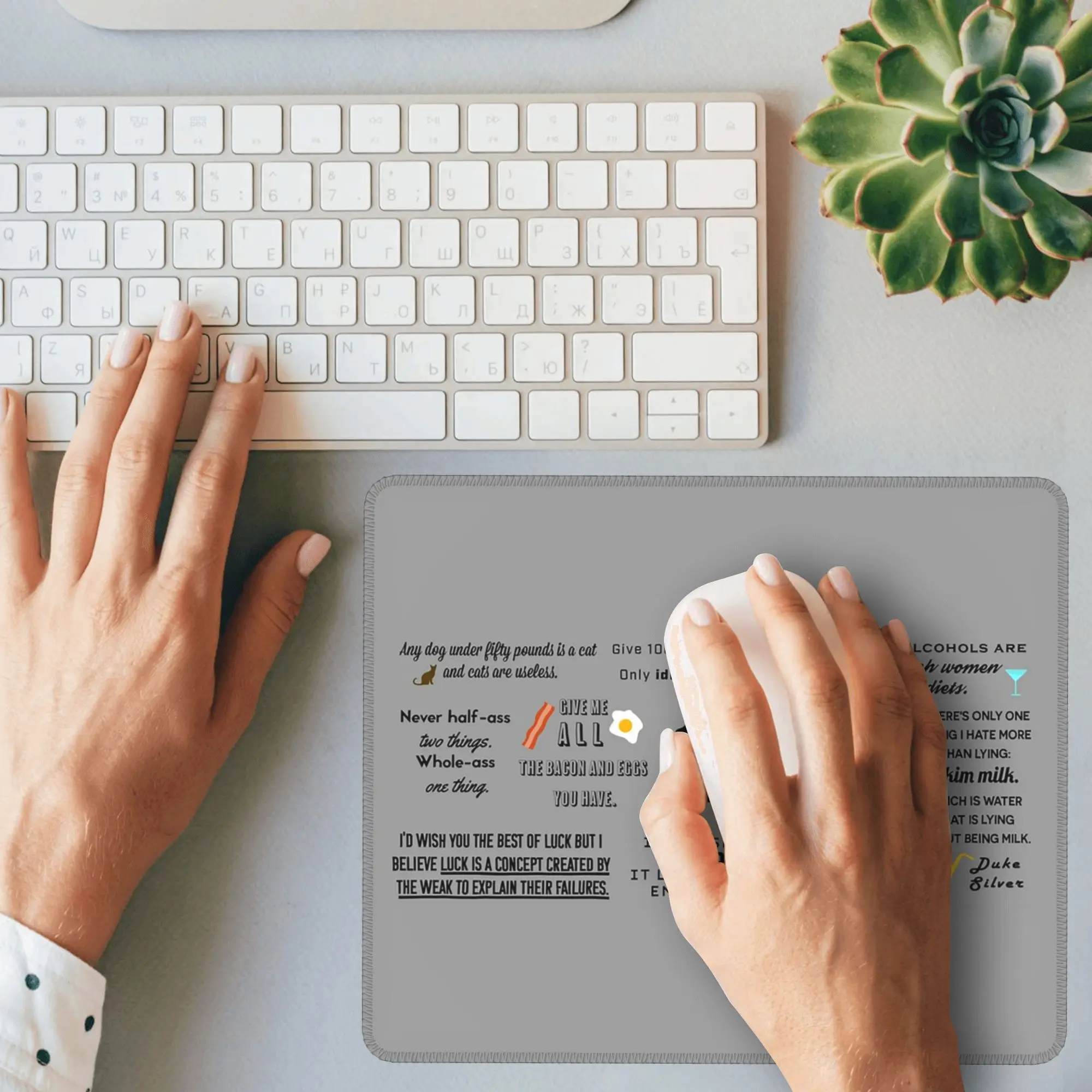 Ron Swanson - Podkładka pod mysz z cytatami Podkładka pod klawiaturę komputerową Podkładka pod mysz Gaming PC Laptop Podkładka na biurko Akcesoria biurowe Podkładki na stół