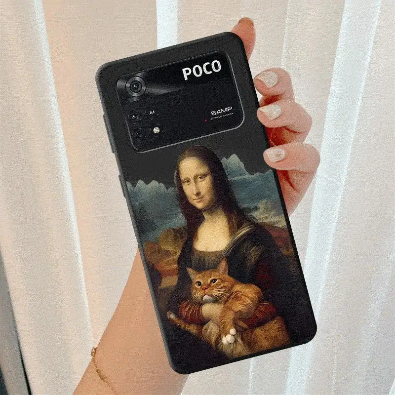 Great Aesthetic David Mona Lisa Phone case for Xiaomi Poco F1 F3 F5 X3 NFC X4Pro GT X5 Pro5G M3 M4 Pro 5G M5 s C40 C50 C51 C61