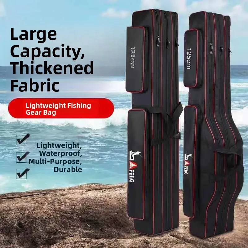 Multi-Functional Fishing Rod Bag Waterproof Sea Fishing Gear Bag Storage Organizer Travel Accessories Clothing Storage Bag