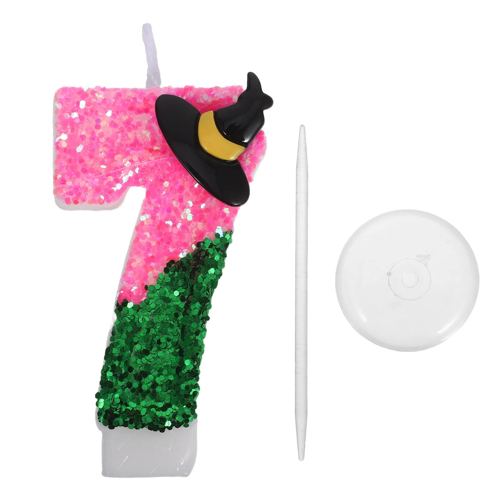 Creative Birthday Number 7 Glittered Wizard Hat Style for Cake Topper 7 Birthday Celebration Party Decor Anniversary