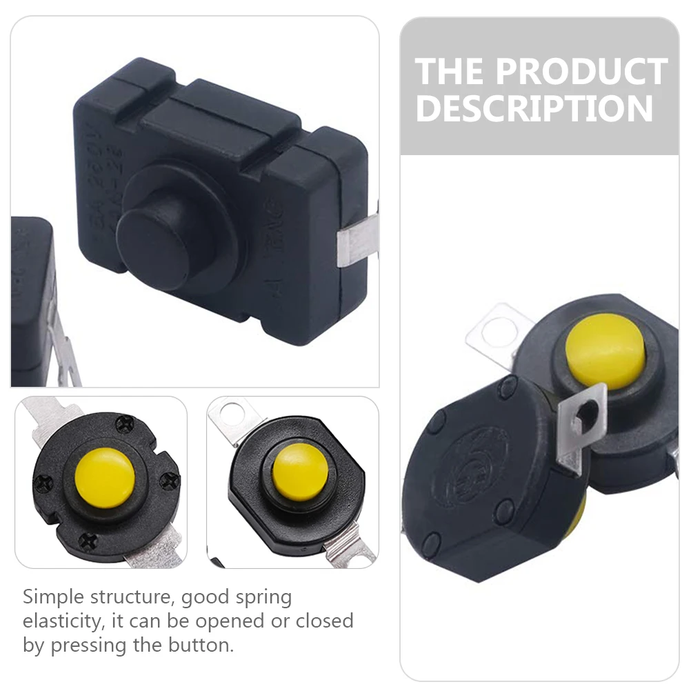 

Flashlight Switch Replacement Push Button Mini Switch For Torch Electric Brass Plastic Long Life Easy