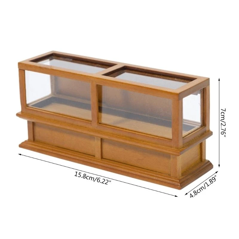 Y4QA Mini Dollhouse Exibir armário crianças Exibir prateleira Móveis brinquedo Móveis armazenamento armazenamento