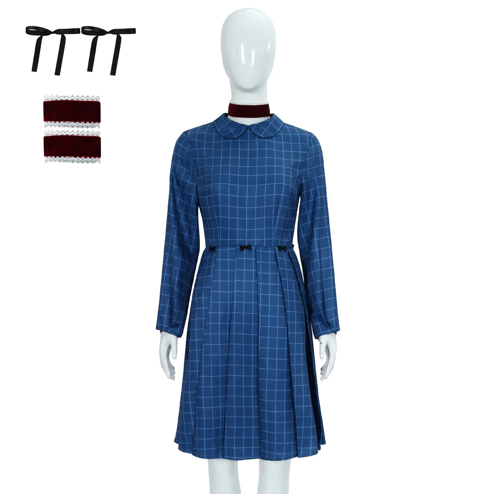 Orphan Esther Coleman Cosplay Costume pour femme, film effrayant, robe à carreaux bleue, Leena Klammer saison 3, fête d'Halloween pour filles, trempé, nouveau